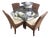 Glass Top Table With Four Rattan Chairs For Sale