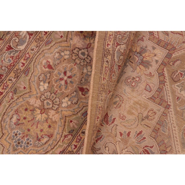 Textile Elegant Gulab Pak-Persian Gold/Green Wool Rug - 8'2'' X 9'11'' For Sale - Image 7 of 9
