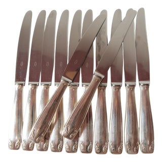 Antique French Table Knives from François Frionnet, 1930s-1940s, Set of 12 For Sale