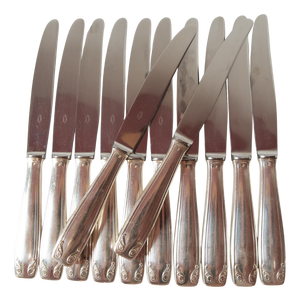 Antique French Table Knives from François Frionnet, 1930s-1940s, Set of 12