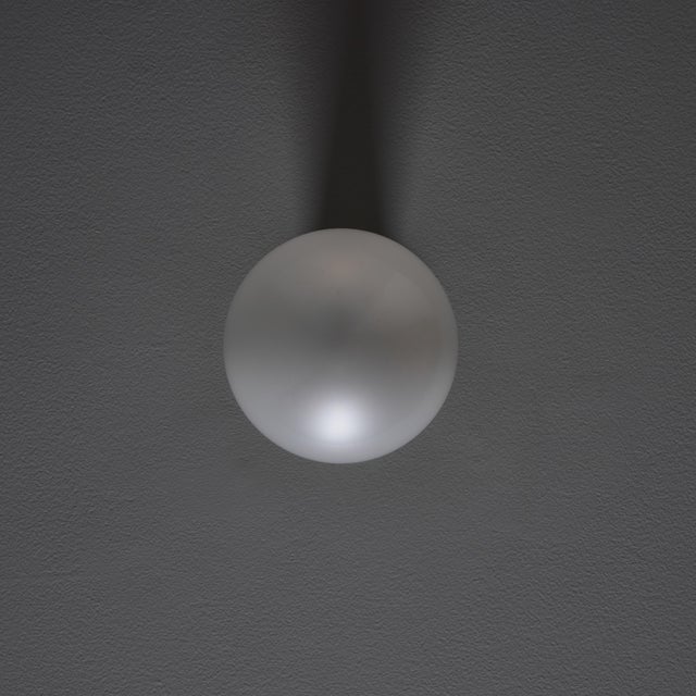 1970s Motoko Ishii Opaline Glass and Metal Ceiling or Wall Light for Staff Leuchten For Sale - Image 18 of 18
