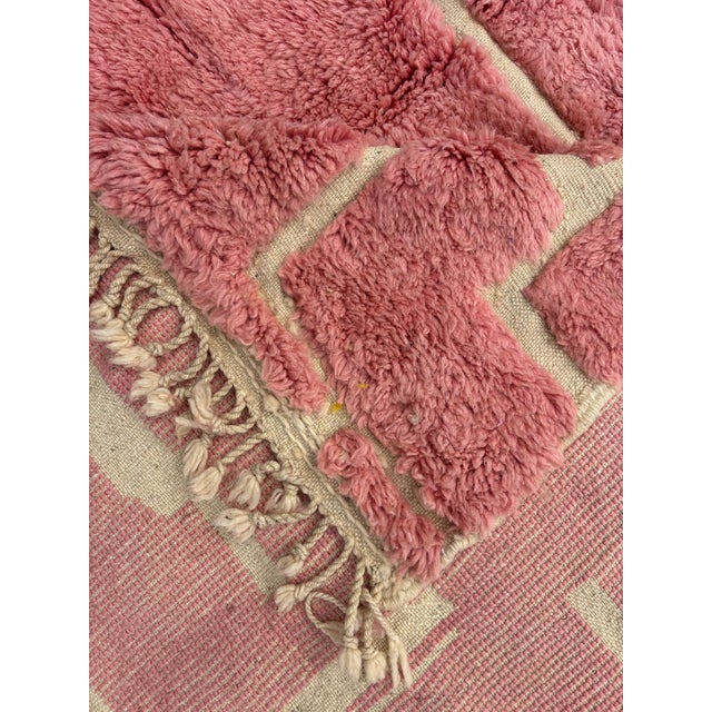 Pink Beni Mrirt Mosaic Pattern Rug, 2010s For Sale - Image 9 of 12