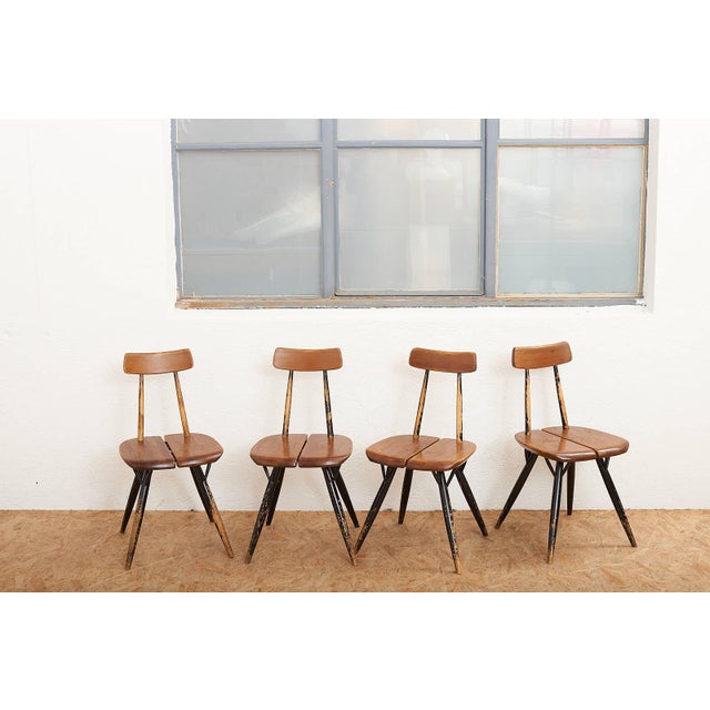 Chairs in Birch by Ilmari Tapiovaara for Laukaan Puu, 1955, Set of 4 For Sale - Image 10 of 11