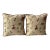 Embroidered Floral 18” Feather/Down Pillows - A Pair For Sale