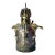 1980's Brutalist Raku Glazed Studio Pottery - Dark Knight Bust - For Sale