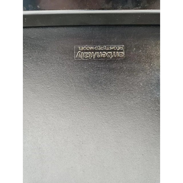 Vintage Black Leather Dining Chairs by Arrben, 1980s, Set of 4 For Sale - Image 11 of 13