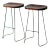Mid-Century Stools Pair For Sale