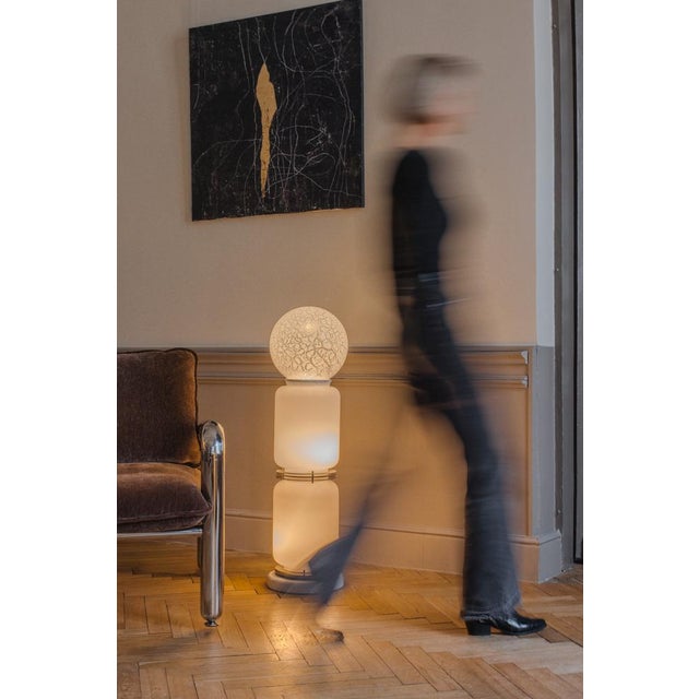 Original Enrico Tronconi floor light body without the top globe, which got broken. This piece is attributed to the...