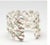 1990s 1990s Artisan Sterling Silver, Emerald, Rhodolite Garnet & Sapphire Cuff Bracelet For Sale - Image 5 of 5