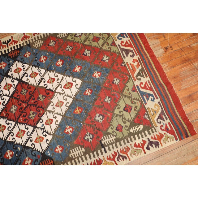 A late 19th Century Turkish Kilim Measures: 4'2'' x 6'7".