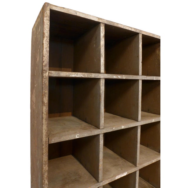 Rustic 1940s Rustic Wood Open Cubby Storage Unit For Sale - Image 3 of 4