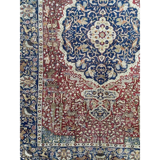 Wonderful early 20th century silk Turkish rug with beautiful 16th century style design and nice natural colors, entirely...