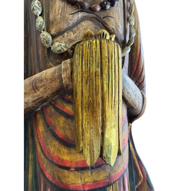 8ft. 8 inches Hand Carved Wood Burmese Buddha