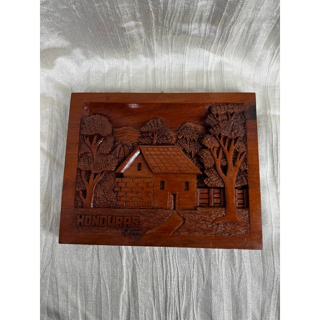 Folk Art Vintage Honduran Hand-Carved Wood Village Relief Wall Sculpture Plaque Folk Art For Sale - Image 3 of 12