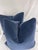 Custom pair of 22" pillows covered in Schumacher "Regal Mohair" in navy, a plush teddy style mohair. These pillows have...