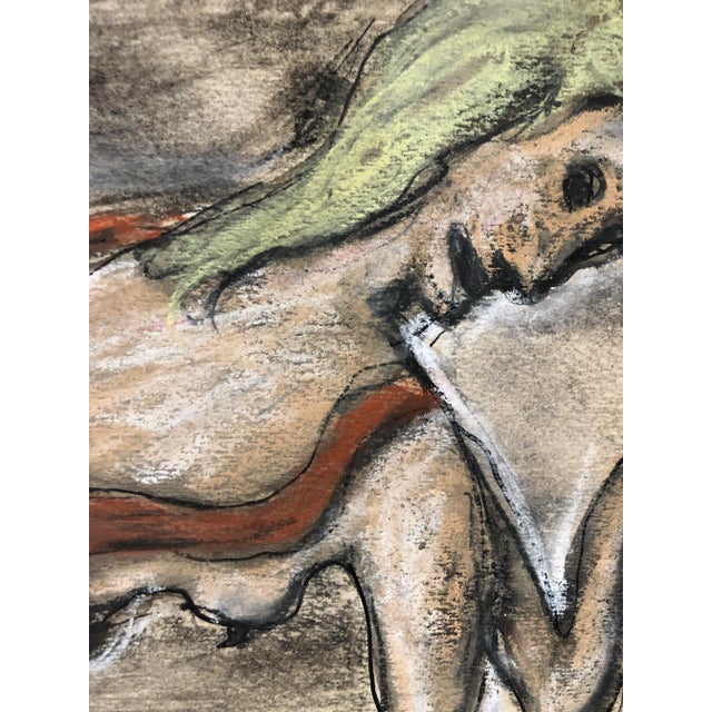 1960s Mid Century Ink Wash Female Figure Original Vintage Nyc Artist For Sale - Image 5 of 7