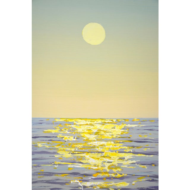 Textile Early 21st Century Golden Light.Modern Original Hand Painting. For Sale - Image 7 of 10