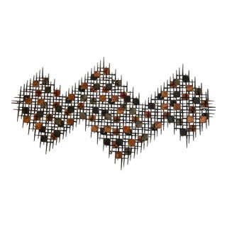 Brutalist Style Ron Schmidt Nail Art Wall Sculpture For Sale