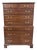 Late 20th Century Henkel Harris Mahogany Chest on Chest Tall Dresser For Sale