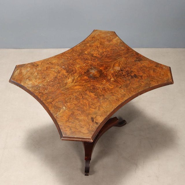 Wood Small Antique Table in Mahogany For Sale - Image 7 of 9