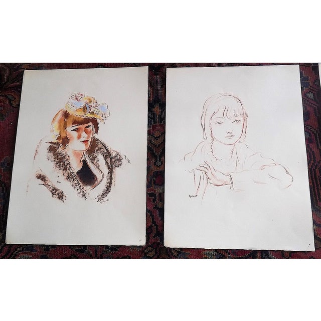 Authentic Vintage Mid 20th C. Ltd. Ed. Signed Andre Dignimont Hand Finished Folio Size Parisian Scenes & Nudes Lithographs Set of 11 For Sale In Cincinnati - Image 6 of 9