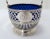 Silver Antique Edwardian Sterling Silver With Cobalt Glass Nuts & Candy Basket For Sale - Image 8 of 13