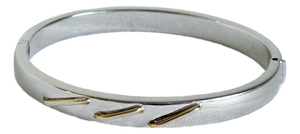 Vintage Italian 925 Sterling Silver Bypass Hinged Bangle Bracelet Italy Modern Sculptural Design