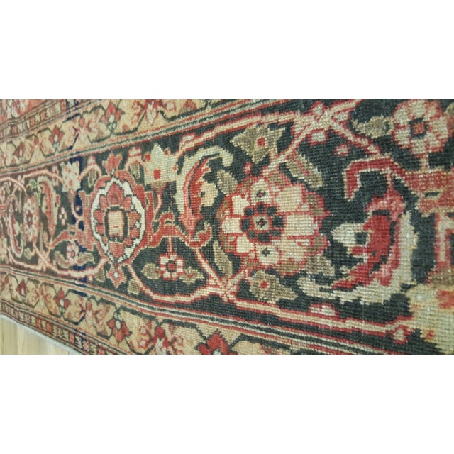 Terra Cotta Antique Tabriz Carpet, Persian Rug, Handmade Oriental, Terracotta, Brown, Beige For Sale - Image 8 of 10