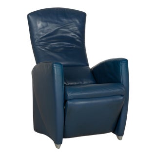 Jori JR 3290 Leather Armchair in Blue For Sale