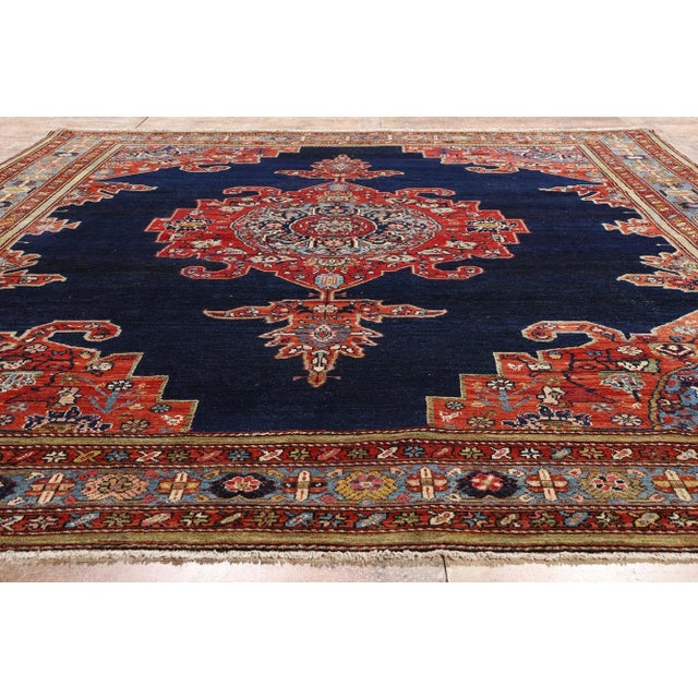 Antique Persian Malayer Rug, 09'04 X 11'04 For Sale - Image 9 of 10