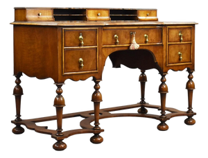 Antique Queen Anne Style Walnut Writing Table, 1900