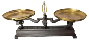 Antique Trade Scale in Brass and Cast Iron, France, 1880s