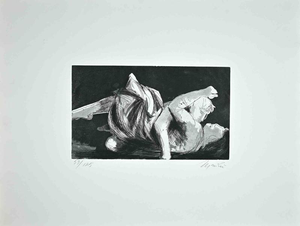 Giacomo Manzú, Lovers II, Edition 53/125, 1970, Etching