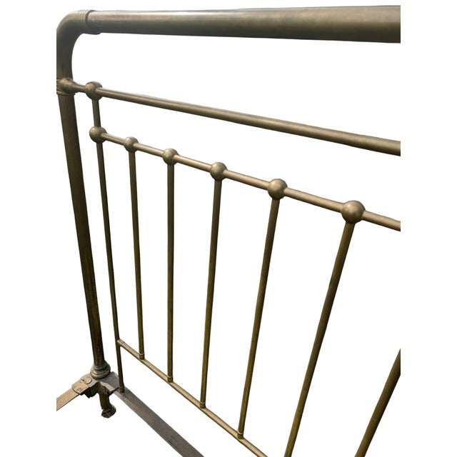 Late 19th Century Whitcomb Metallic Bedstead Co. Heavy Brass Twin Beds - A Pair For Sale - Image 6 of 18