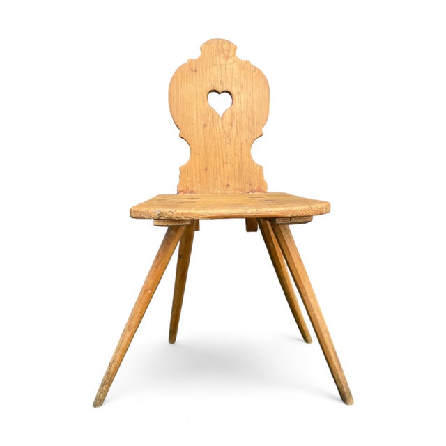 Antique Fir Chair Dimension: H.86 cm – W. 42 cm (seat height: 44 cm) Era: 1850 circa Provenience: Alps Essence: Fir This...