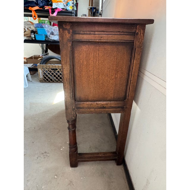 Vintage Teeangee Ipswich England Carved Wood Side Cabinet For Sale - Image 9 of 13