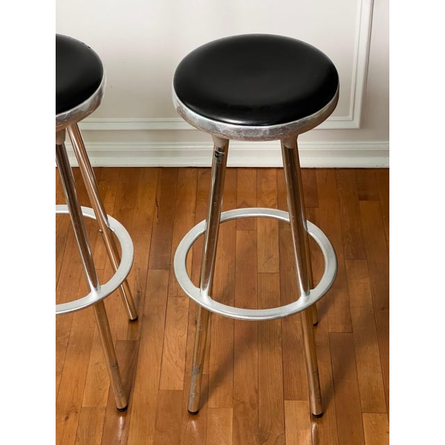 1980s Industrial Aluminum Bar Stools by Joan Casas I Ortinez for Indecasa, Spain, 1980s For Sale - Image 5 of 13