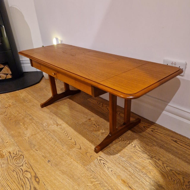Drop-Leaf Coffee Table in Teak with Drawer from Stag, 1970s For Sale - Image 4 of 15