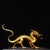 Contemporary Vintage Gilt Copper Striding Dragon Statue / Scholar's Desk Object For Sale - Image 3 of 9