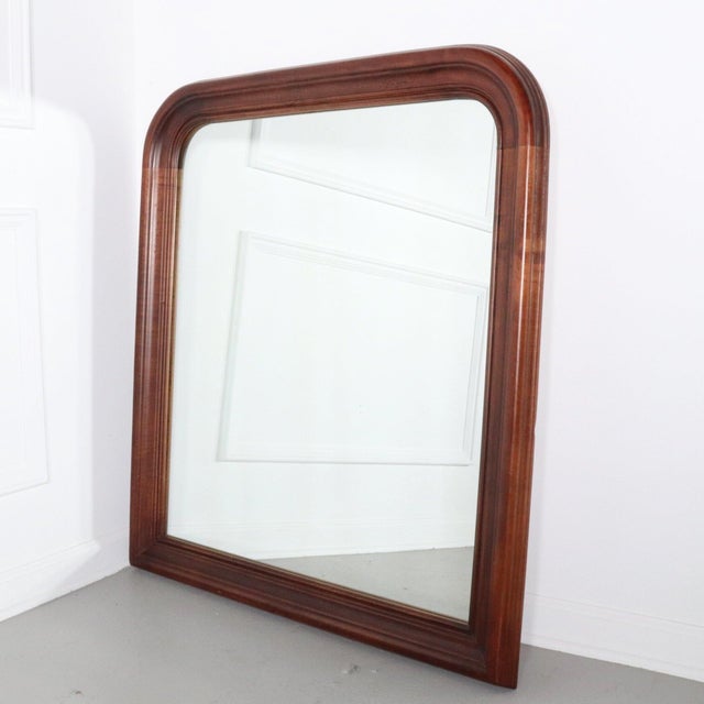 Louis Philippe Mid Century Louis Philippe Style Arched Wall Mirror For Sale - Image 4 of 7