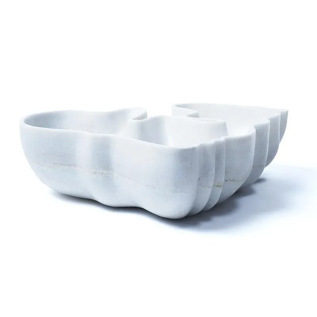 Contemporary Kiss Man White Marble Recipient by Jean Pascal Levy-Trumet For Sale - Image 3 of 5