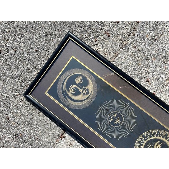 Piero Fornasetti Vintage Piero Fornasetti Sol E Luna Series Print For Sale - Image 4 of 7