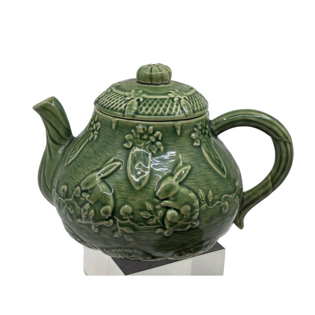 Vintage Bordallo Pinheiro Bunny Rabbit Teapot and Cup With Saucer - A ...