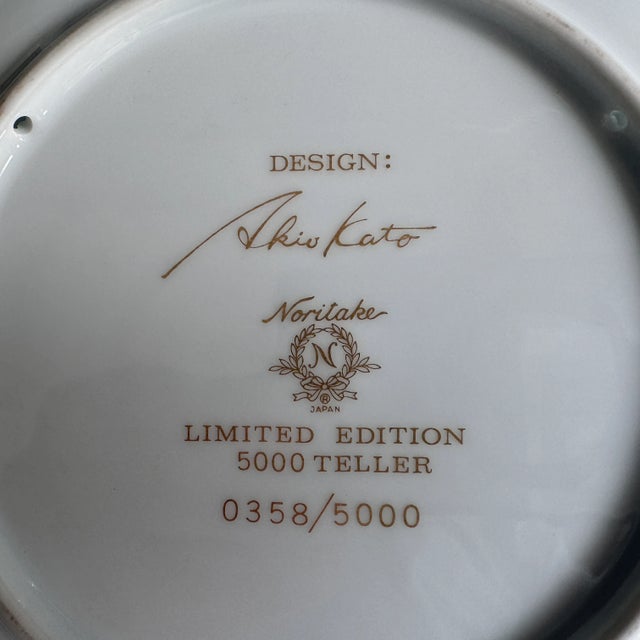 Four Seasons Spring Limited Edition Collectible Plate by Akio Kato for Noritake, 1978 For Sale - Image 6 of 7
