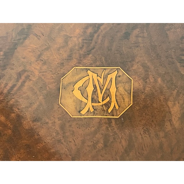 Large Antique Victorian Walnut Box With Inlay For Sale - Image 4 of 8