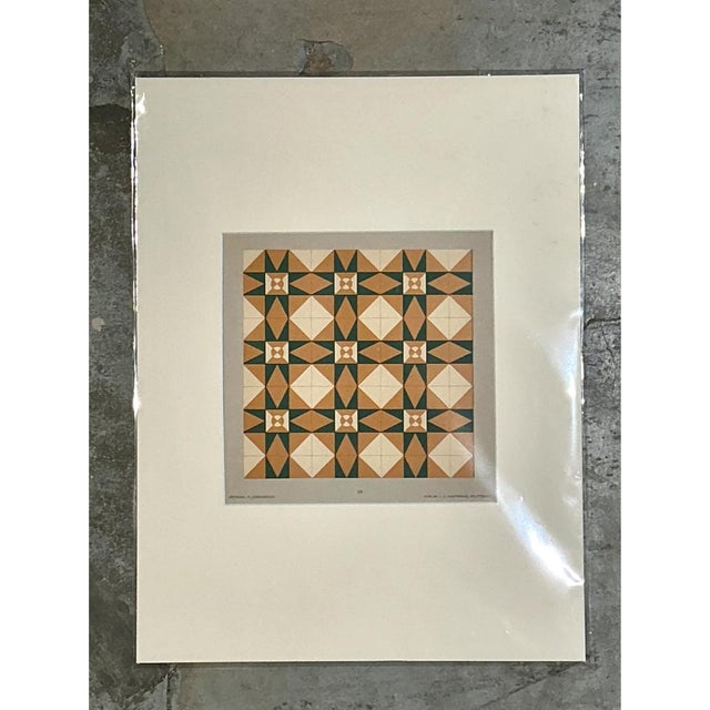 Vintage Mosaic Tile Sample Serigraph For Sale - Image 9 of 12