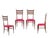 Wood and Magenta Fabric Dining Chairs from Paolo Buffa, 1950s, Set of 4 For Sale - Image 16 of 16