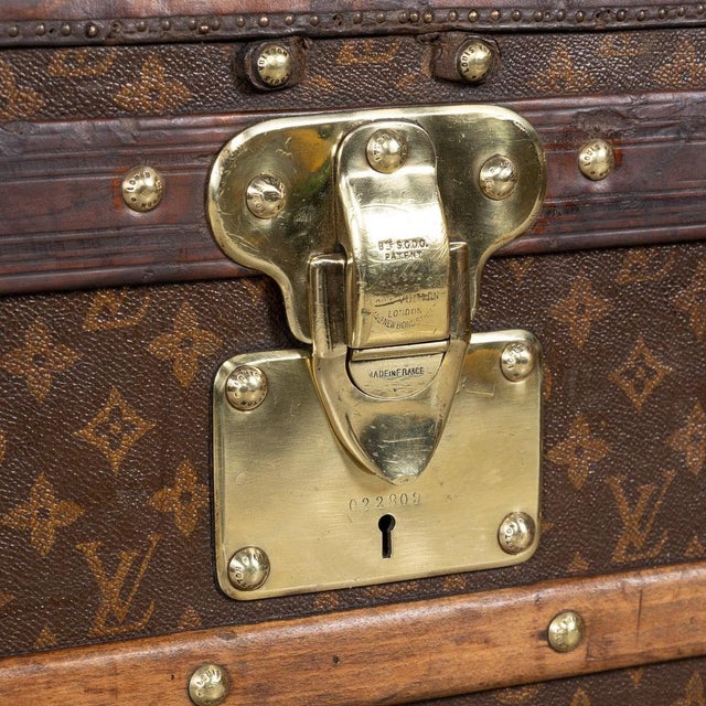 20th Century Malle Haute Trunk in Monogram Canvas from Louis Vuitton, France, 1910 For Sale - Image 16 of 18