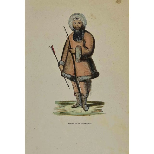 Naturel de l'Ile Saritcheff is a hand colored lithographs made by Auguste Wahlen in 1844. Good conditions. The artwork...