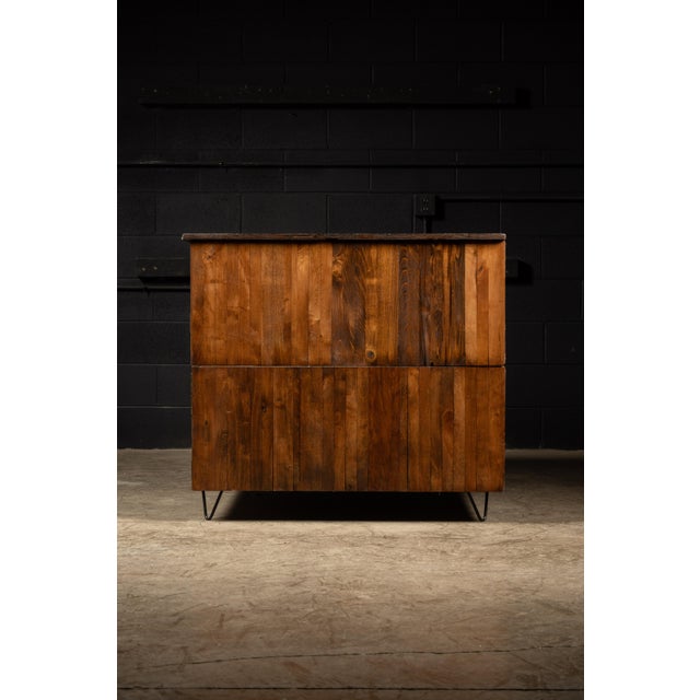 Vintage Ten Drawer Flat File With Hairpin Legs For Sale - Image 4 of 8
